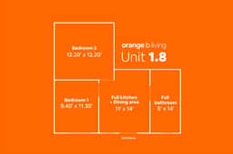 1.8 • 1st Floor • 2BR • Parking • 480SF • Urban